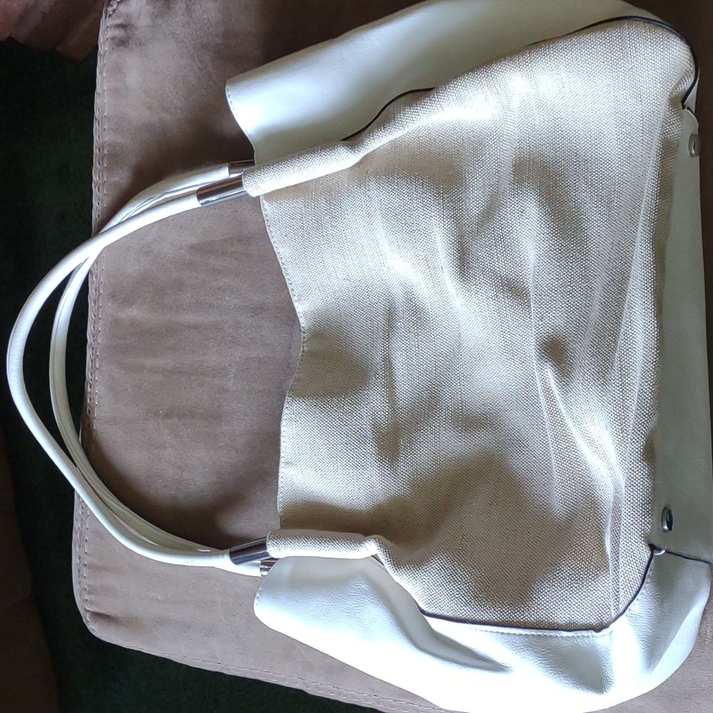 Alfani white and cream large shoulder bag.